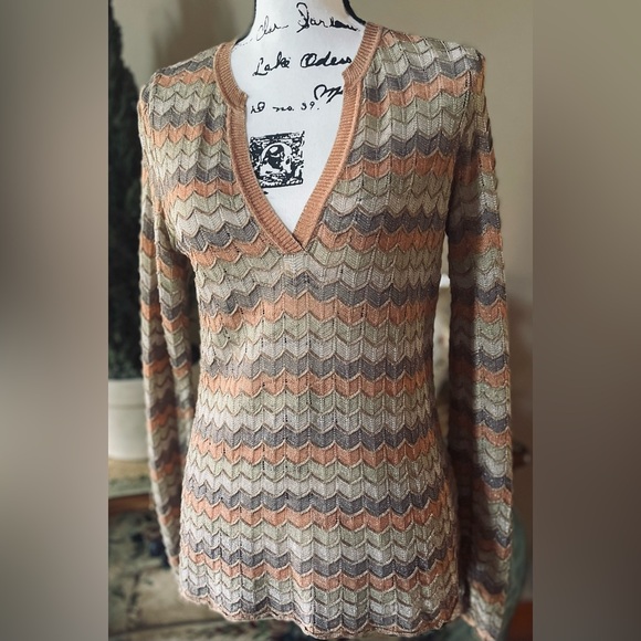 ⭐️Markdown “MISSONI” 🇮🇹 Chevron Design Sweater. Size M  EUC - Picture 1 of 13